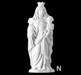 BLACK SYNTHETIC MARBLE VIRGIN OF CARMEN WITHOUT PEDESTAL